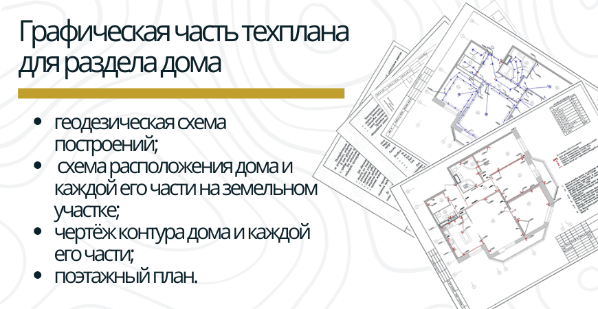 Графическая часть техплана для раздела дома в Санкт-Петербурге