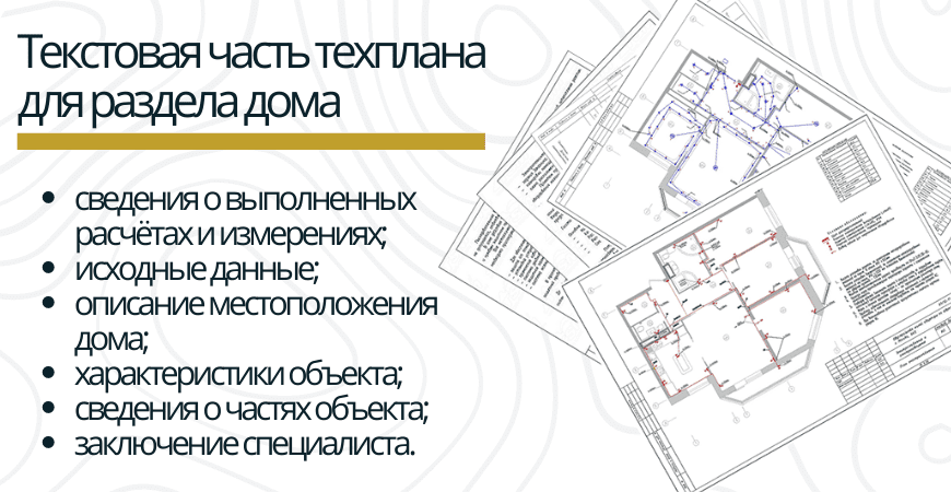 Текстовая часть техплана для раздела дома в Санкт-Петербурге